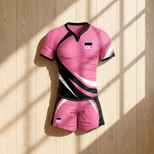 Ensemble de maillot et short de rugby professionnel, impression par sublimation intégrale, uniforme de performance respirant, design personnalisé - Product Image 1