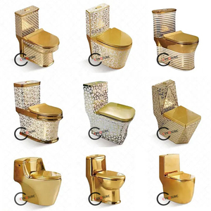 Modern Design Floor Mounted Golden <strong>Toilet</strong> <strong>Seat</strong> Bathroom Gold <strong>Toilet</strong> <strong>Seat</strong> King <strong>Ceramic</strong> One Piece Plating WC Gold Round <strong>Toilet</strong> - Product Image 5