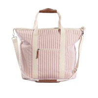 Sac fourre-tout en toile rayée avec bandoulière amovible, sac à main en toile grande capacité pour la plage, les pique-niques et les courses quotidiennes