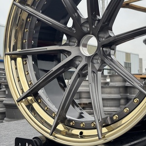 Alta qualità Custom PCD 5x112 5x120 materiale in alluminio <span class=keywords><strong>2</strong></span> o 3 pezzi ruote forgiate 18 19 20 <span class=keywords><strong>21</strong></span> 22 24 pollici cerchi in lega auto forgiati - Product Image 4
