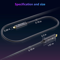 Câble à fibre optique USB-C SYONG, sortie vidéo 4K et transmission audio, données haute vitesse uniquement pour caméra Logitech 4K Microsoft