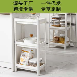 Estante de almacenamiento de cocina de varias capas, organizador portátil de plástico para espacios estrechos, baño y cocina - Product Image 2