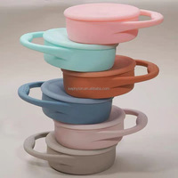 Gobelet à collation pliable en silicone sans BPA avec couvercle anti-fuite, récipient de voyage pour tout-petits et bébés, vaisselle en silicone