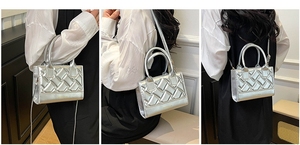 PU Handbag for Women, New Fashion, Quilted Small <b>Square</b> Bag, High-Value Single Shoulder Crossbody Bag, Popular - Product Image 6