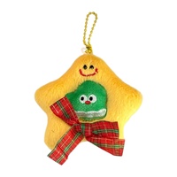 Porte-clés lumineux en peluche de la série Couronne de Noël, écologique, fait main, mignon, pendentif pour sac à dos de fille, ornement de Noël, décoration de canapé, doux