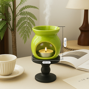 OEM Ceramic Fragrance Diffuser <b>Gift</b> Box with Lemongrass Scented Oil and Tealight <b>Candle</b> Stylish Aromatherapy Home Decor <b>Set</b> - Product Image 3