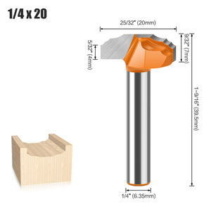 6mm Shank Fluttershy Double R Line Cutters Bottom Cleaning Door <b>Bucket</b> Line Cutter Bearing Bending End Mill - Product Image 2