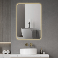 Miroir de salle de bain éclairé mural simple, grand miroir électronique LED sans cadre intelligent pour salle de bain