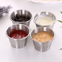 Bol d'assaisonnement sûrs en acier inoxydable, lave-vaisselle portable, assiettes à condiments, tasses à Sauce