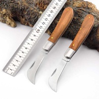 Navaja Plegable Multifuncional de Acero Inoxidable, Modelo Utilitario, 2 Piezas, Navaja de Bolsillo para Exteriores, Supervivencia, Camping