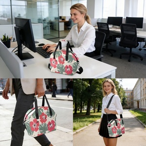 Sac à déjeuner personnalisé hawaïen avec fermeture éclair, sacs isothermes réutilisables pour le travail, le bureau, les voyages, l'école, les pique-niques, organisateur de bento - Product Image 5