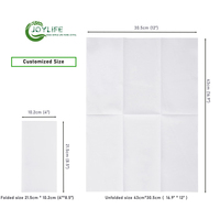 Serviettes de table en papier Airlaid 50 g/m² absorbantes, gaufrées, imprimées avec logo personnalisé, style sac souple