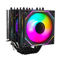 Radiateur QiuzAim Twin Tower 6 Heat Pipe I5 90mm pour ordinateur, ventilateur CPU 1200/1700 refroidi par air PWM lumineux, carte mère B85