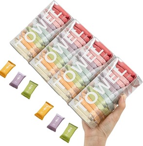 Nén khăn khăn ăn mềm & mùi miễn phí mở rộng khăn lau bán buôn tùy chỉnh màu rắn thân thiện với môi cho ngoài trời - Product Image 1