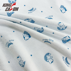 Kingcason directo de fábrica antiarrugas colorido tejido acogedor patrón personalizado estampado pegado tela súper suave para textiles para el hogar - Product Image 5
