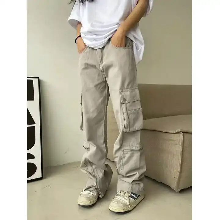 Pantalon de travail HipHop unisexe Pocket Perfection Nouveau style américain avec pantalon de travail à grande poche