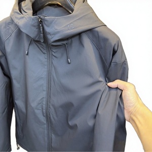 Nouvelle Veste Bomber Homme Printemps 2026 à Col Montant et Capuche, Fine, en Lin/Corduroy, Imprimée par Décoloration, Style Streetwear Décontracté pour l'Extérieur - Product Image 3