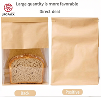 Sacs en plastique durables de qualité alimentaire imprimés sur mesure avec fenêtres transparentes et fermeture à clip pour l'emballage du pain/du toast