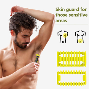 Guías <span class=keywords><strong>de</strong></span> <span class=keywords><strong>seguridad</strong></span> <span class=keywords><strong>de</strong></span> plástico con dientes anchos para recortadora <span class=keywords><strong>de</strong></span> barba eléctrica OneBlade QP2520 QP2530 QP2620 QP2630 QP6510 QP6520 QP6531 - Product Image 1