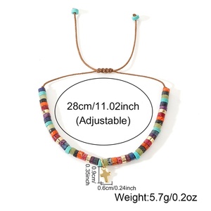 Pulsera de Cuentas de Piedra Estilo <span class=keywords><strong>Emperador</strong></span> para Hombre y Mujer, Diseño Bohemio Vintage con Cruz Bañada en Cobre, Joyería de Moda - Product Image 3