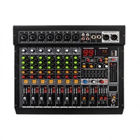 Console de mixage audio DJ professionnelle 6 canaux avec 99 effets DSP, USB, Bluetooth, alimentation fantôme 48V, en métal, pour événements religieux et sonorisation en direct