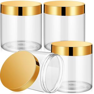 HOT SALE 16oz 500ml Luxury Gold Lid Cosmetic Packaging Amber Black clear White Hair Oil <b>Plastic</b> Containers <b>Jars</b> - Product Image 2