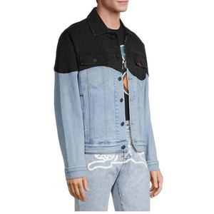 Manufacturer Custom Unique Style <b>Smart</b> <b>Casual</b> Windproof Eco-Friendly Vintage Color Block Denim <b>Jackets</b> for <b>Men</b> - Product Image 4