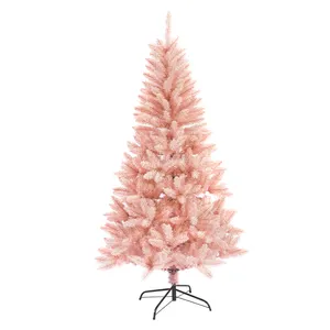 Customized 6.5FT PVC Pink Christmas Tree Home And Outdoor Ornaments Christmas Tree