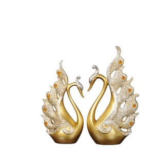 Creative couple swan ornament handicrafts home living room <b>wine</b> cabinet TV cabinet Nordic light luxury modern decoration wedding - Product Image 5