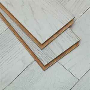 Sàn gỗ cứng thực sự rắn màu xám phòng khách trong nhà sàn gỗ sồi Châu Âu