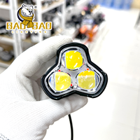 7 modèle Mini conduite antibrouillard moto lumières blanc jaune double couleur Flash rouge bleu avertissement Polic lumière phare phare