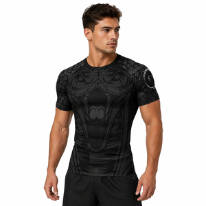 Magliette da <span class=keywords><strong>Uomo</strong></span> per Palestra con Stampa Digitale, Vestibilità <span class=keywords><strong>Slim</strong></span>, in Maglia, Personalizzabili con Logo, Rash Guard per MMA BJJ - Vendita all'Ingrosso - Product Image 1