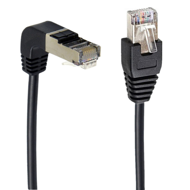90 Degree Ethernet Cable Down Angled RJ45 Male to Male Ethernet Cable for Router, Gaming, Modem Outdoor and Indoor