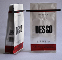 Pack de café en Aluminium 12 OZ, (340 grammes), noir, avec valve et fermeture éclair