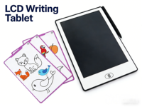 Tablette d'écriture numérique LCD couleur 8,5 pouces pour enfants, avec bords arrondis lisses, supporte la personnalisation du logo