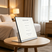 HUSHIDA - Pantalla LCD de Señalización Digital con Forma de L para Escritorio, Menú Electrónico, Pantalla Publicitaria para Restaurantes o Comercios Minoristas