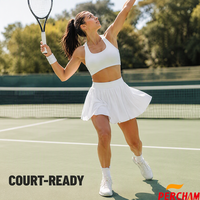 Faldas cortas de globo plisadas lindas de tiro alto para mujer Bubble Mini Flare Puffy Tennis & Golf Skorts Wear