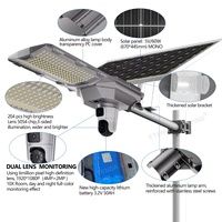 Etenda Double Lentille Lampe Solaire de Rue 900 W avec CCTV et 6 Millions de Pixels, Lumière Solaire avec Caméra Eseecloud