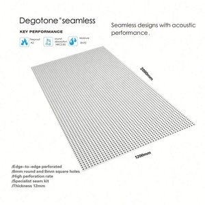 Plaque de plâtre perforée hexagonale à <span class=keywords><strong>prix</strong></span> d'usine, supporte des trous carrés de 12 mm, 2400x1200x12 mm - Product Image 4