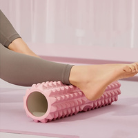 VIGFIT Rodillo de Espuma de Corcho para Yoga con Diseño de Dientes de Lobo, Rodillo de Masaje para Yoga, Rodillo de Yoga para Relajación Muscular en el Gimnasio