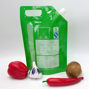 Impression couleur 3kg Emballage en plastique PE Sac aspetique inodore Stand Up Pouch Spout Pouch avec poignée pour le riz Autres aliments - Product Image 4