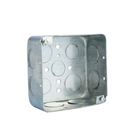 Boîte de jonction électrique en acier galvanisé de 1 pouce de profondeur, certifiée UL514A, standard 4x4, avec découpe carrée