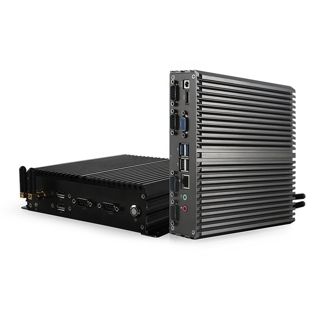 Double-display X86 J4125 Fanless Embedded Mini Pc Industrial Box Pc With PCI Slot Sim TF Card Slot VGA