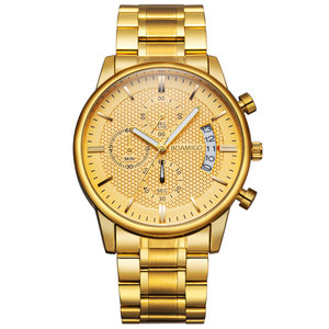BOAMIGO nouvelle montre à Quartz <span class=keywords><strong>de</strong></span> sport pour hommes étanche pleine robe en acier chronographe bande en acier inoxydable <span class=keywords><strong>montres</strong></span> <span class=keywords><strong>de</strong></span> Style d'affaires - Product Image 1