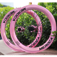 Jeu de roues MEROCA 20 pouces 406 451 349, profondeur de jante 40 mm, pour vélos pliants Brompton Dahon BMX, moyeu arrière 24 trous, frein V / à disque