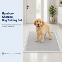 Alas Pelatihan Anjing dari Arang Bambu, Alas Pipis Anak Anjing Sekali Pakai, Pengontrol Bau, Inti Karbon Aktif SAP, Anti Bocor, Ramah Lingkungan, Cepat Menyerap