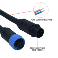 Wasserdichter Elektrischer Kabelstecker IP68 Männlicher Wasserdichter M12 M14 M15 Kabel 3-Pin-Steckverbinder