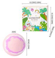 Vente en gros d'emballages personnalisés, bombes de bain pétillantes organiques rondes pour enfants, bombes de bain roses de luxe, OEM, étiquette privée