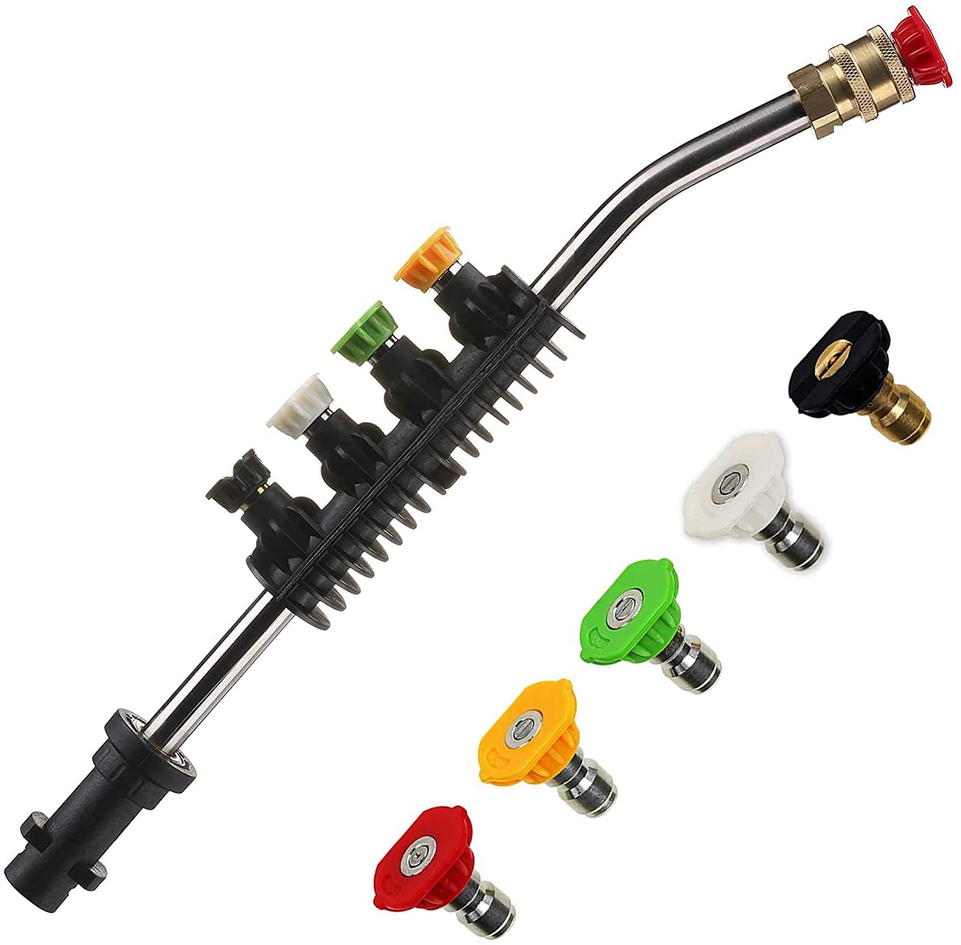 Насадка для мойки под давлением, струйный распылитель с 5 угловыми насадками