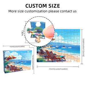 <span class=keywords><strong>Puzzle</strong></span> éducatif OEM personnalisé Bleu Mer avec impression HD sur papier écologique 51-100 pièces - Product Image 3